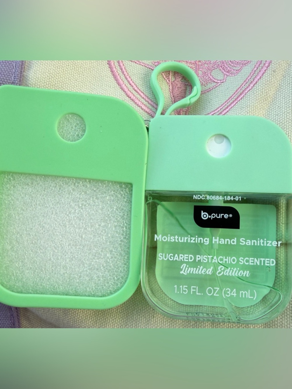Sugared Pistachio Hand Sanitizer - Pistachio Green & holder NEW 4/2026